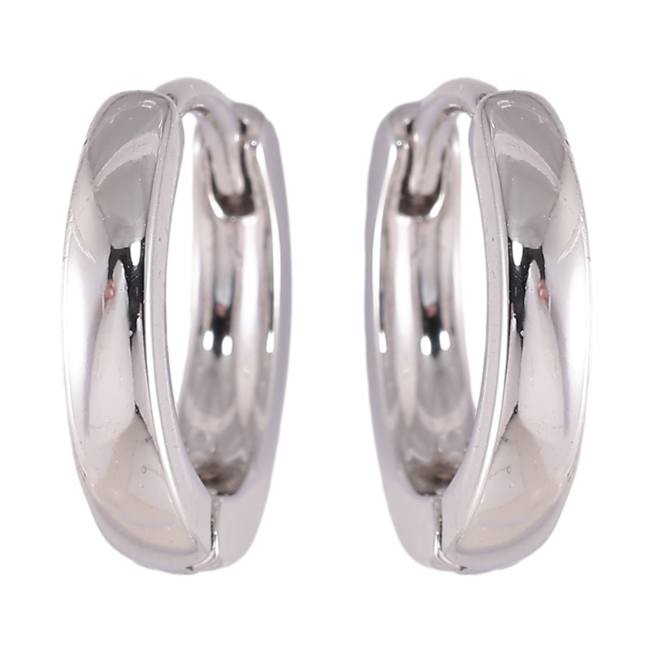 Серьги Xuping Родий колечки Классика, шир. 2.8мм ø 16мм фото №11