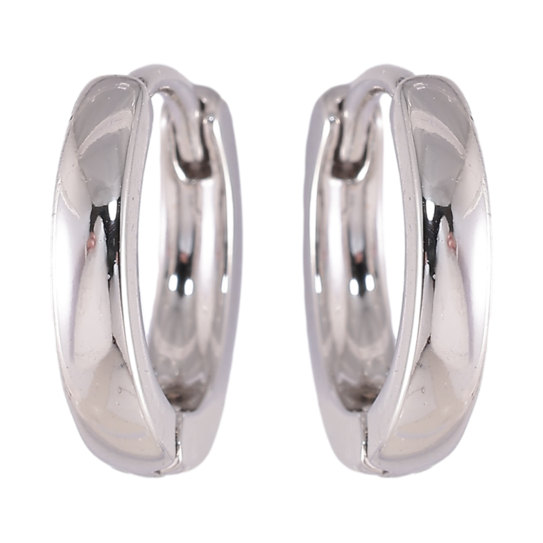 Серьги Xuping Родий колечки Классика, шир. 2.8мм ø 16мм фото №3