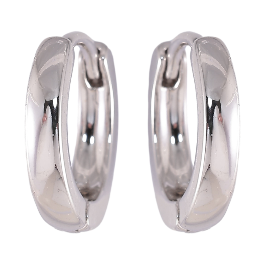 Серьги Xuping Родий колечки Классика, шир. 2.8мм ø 16мм фото №1