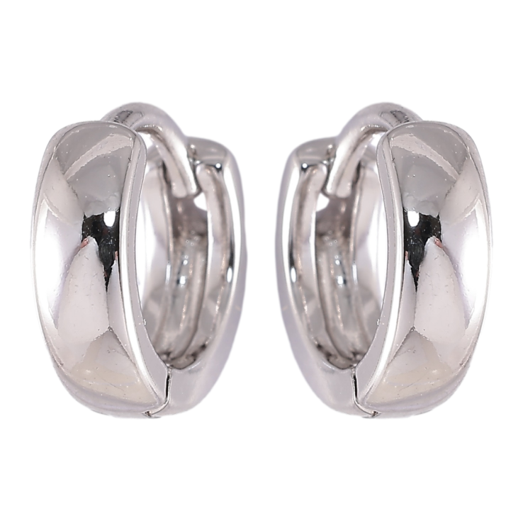 Серьги Xuping Родий колечки Классика, шир. 3.1мм ø 12мм фото №12