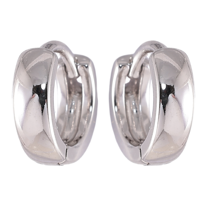 Серьги Xuping Родий колечки Классика, шир. 3.1мм ø 12мм фото №2