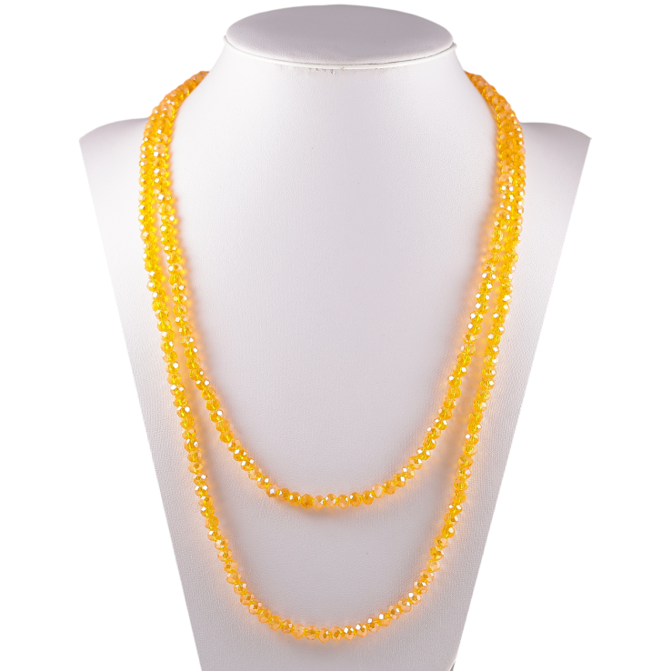 Намисто на гумці скло «Нитка помаранчевих намистин» довжина 1м х 4мм фото №12 Намисто на гумці скло «Нитка помаранчевих намистин» довжина 1м х 4мм фото №12