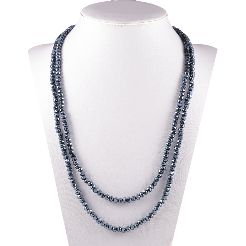 Намисто на гумці скло «Нитка графітових намистин» довжина 1м х 4мм фото №10 Намисто на гумці скло «Нитка графітових намистин» довжина 1м х 4мм фото №10