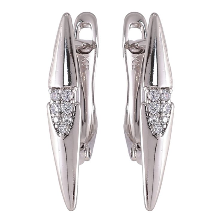 Серьги Xuping Родий английский замок Стрелы с цирконием фото №13