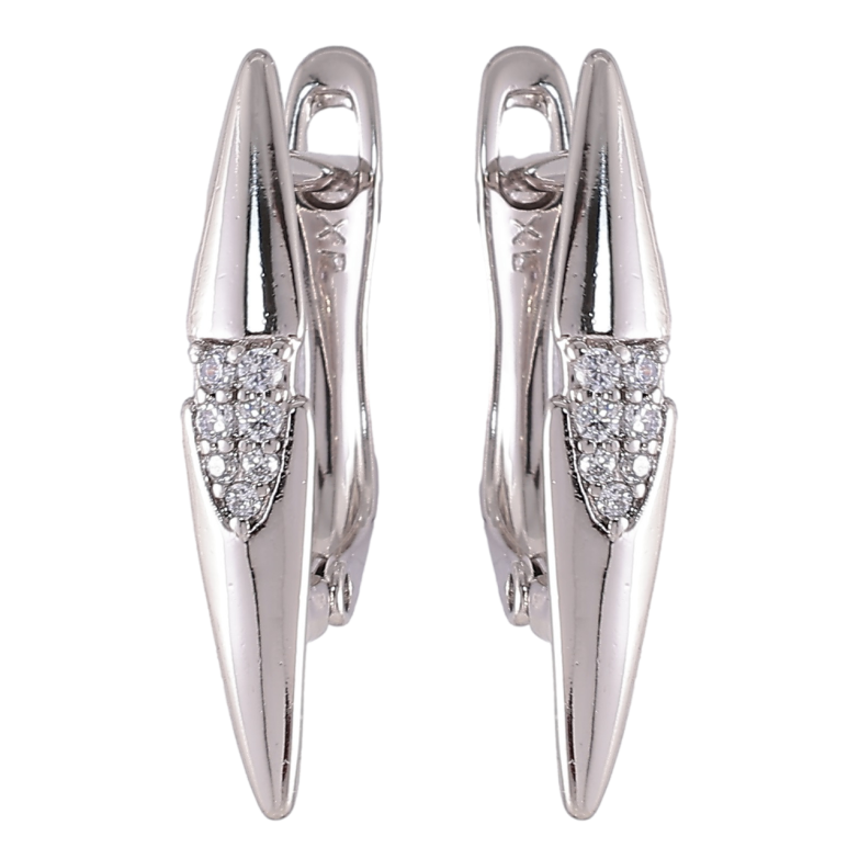 Сережки Xuping Родій англійський замок «Стріли з цирконієм» фото №1