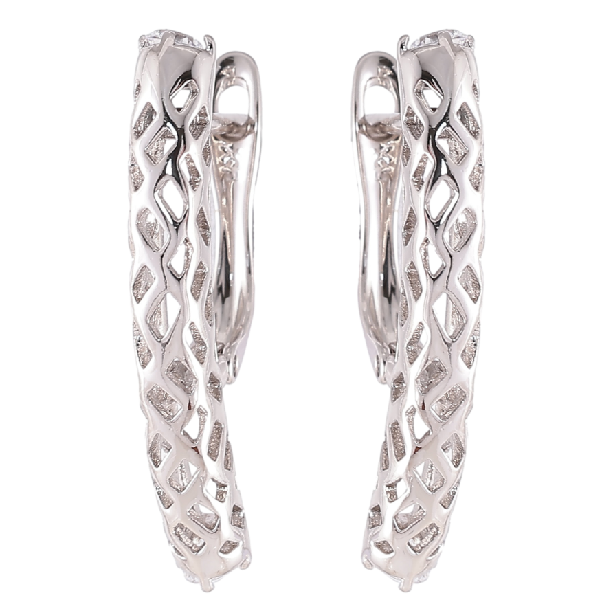 Сережки Xuping Родій англійський замок «Різьблений візерунок» фото №1