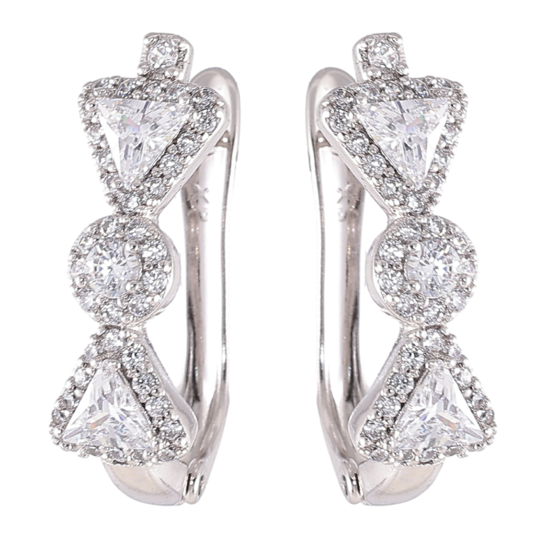 Сережки Xuping Родій англійський замок «Кришталевий візерунок» фото №1