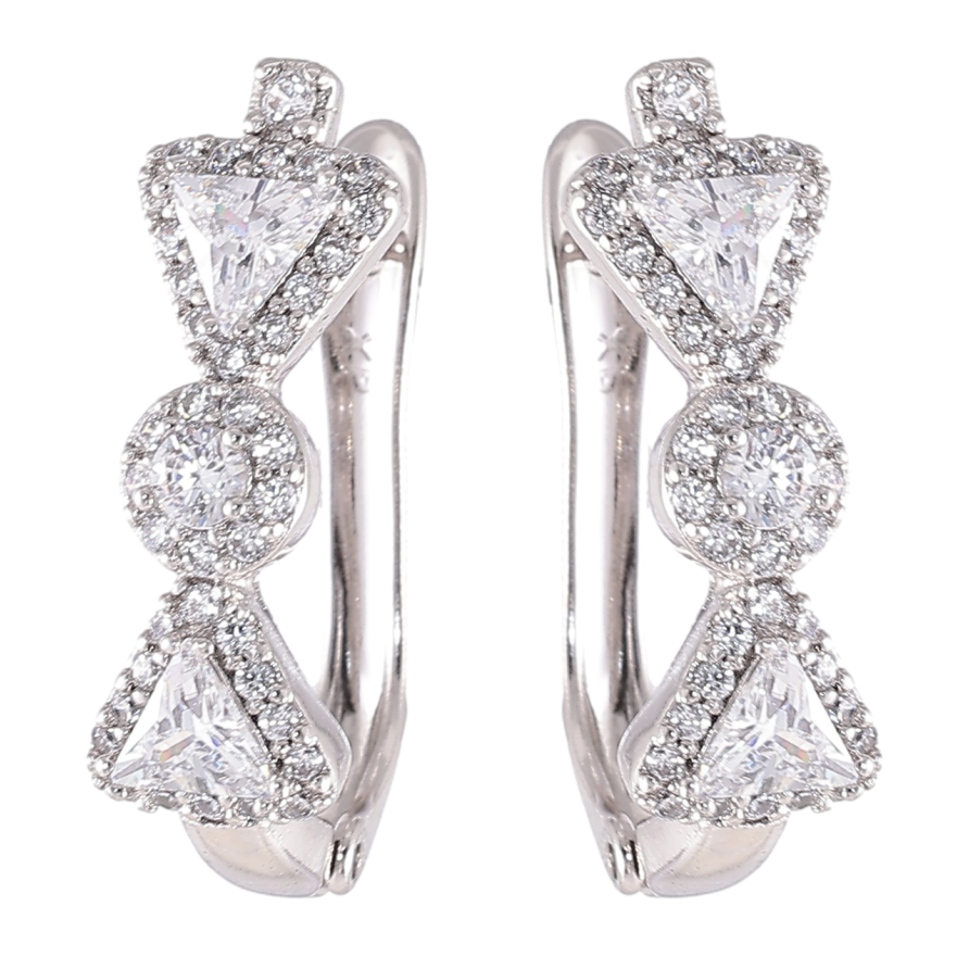 Сережки Xuping Родій англійський замок «Кришталевий візерунок» фото №1