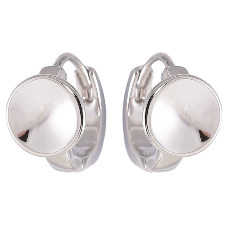 Сережки Xuping Родій колечка «Кола» фото №2 Сережки Xuping Родій колечка «Кола» фото №2