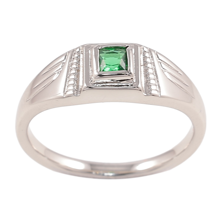 Каблучка Xuping Родій «Вставка зелений фіаніт» фото №15