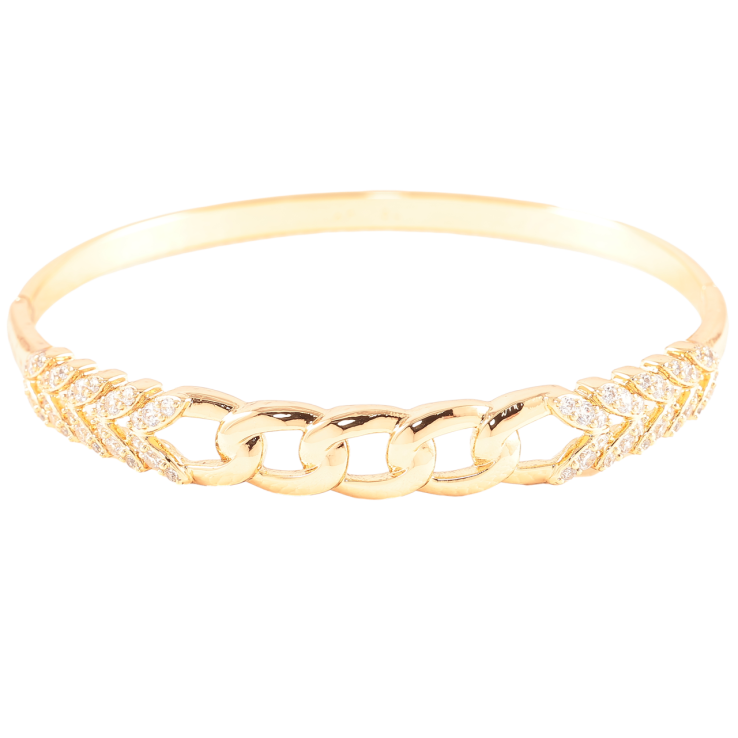 Браслет Xuping Позолота 18K Узор цепочка с инкрустацией цирконием ø 6см фото №19