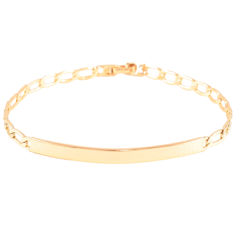 Браслет Xuping Позолота 18K «Панцирний ланцюжок з пластиною» довжина 20см х 4мм фото №1