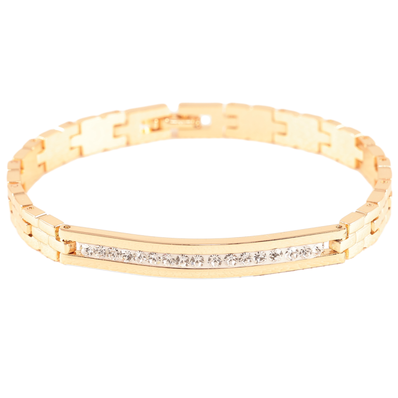 Браслет Xuping Позолота 18K «Доріжка цирконію» довжина 18см х 6мм фото №5