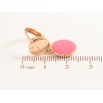 Серьги Xuping Позолота 18K подвески на колечках Два круга с розовой эмалью фото №2