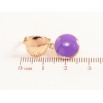 Серьги Xuping Позолота 18K подвески на колечках Два круга с фиолетовой эмалью фото №2