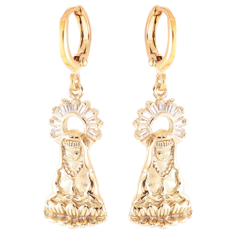 Серьги Xuping Позолота 18K подвески на колечках Декоративные подвески с цирконием фото №19