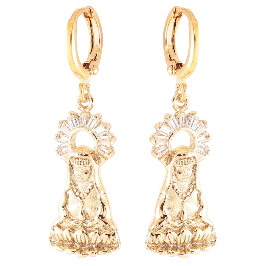 Серьги Xuping Позолота 18K подвески на колечках Декоративные подвески с цирконием фото №1