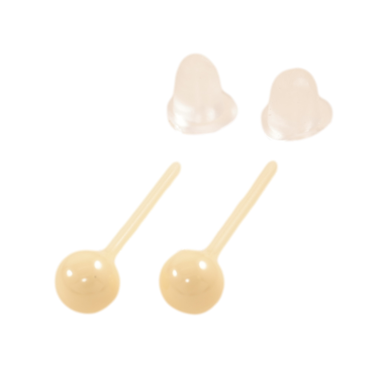 Сережки Xuping TTM Stainless Steel кераміка пусети «Жовті кульки» ø 3.8мм фото №7