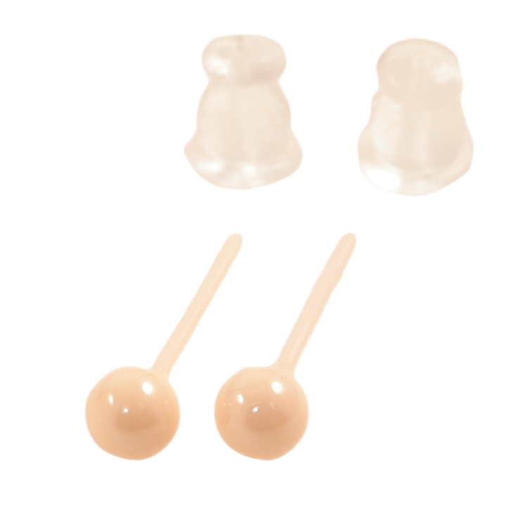 Сережки Xuping TTM Stainless Steel кераміка пусети «Бежеві кульки» ø 3.8мм фото №7 Сережки Xuping TTM Stainless Steel кераміка пусети «Бежеві кульки» ø 3.8мм фото №7