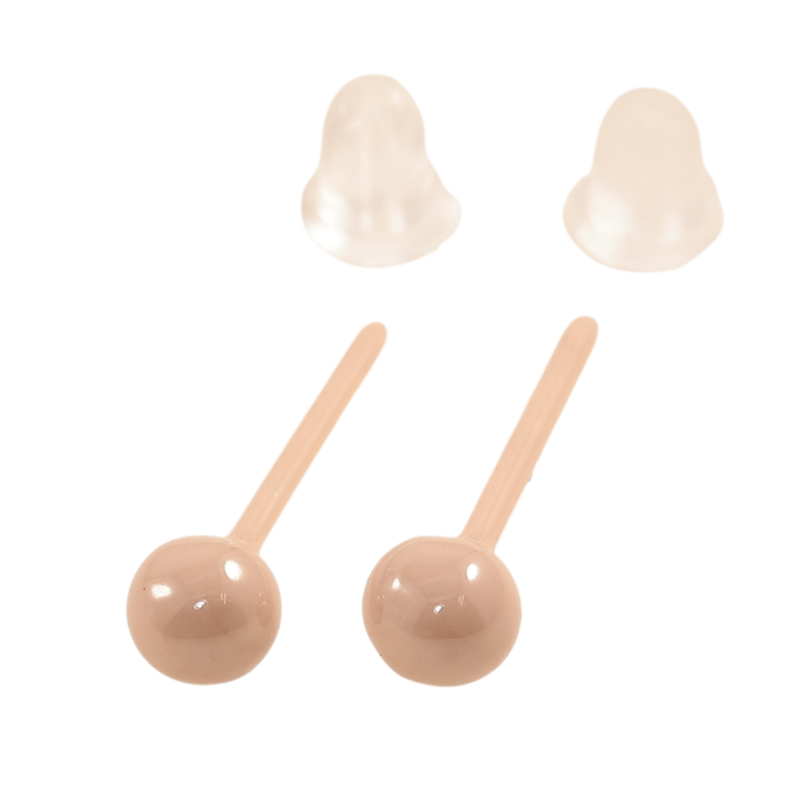 Сережки Xuping TTM Stainless Steel кераміка пусети «Кавові кульки» ø 3.8мм фото №2 Сережки Xuping TTM Stainless Steel кераміка пусети «Кавові кульки» ø 3.8мм фото №2