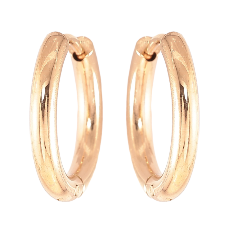 Серьги Xuping TTM Stainless Steel цвет 18K колечки Классика, шир. 2.5мм ø 17мм фото №8