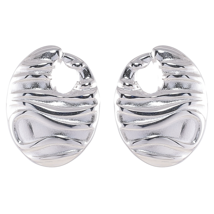 Серьги Xuping TTM Stainless Steel цвет Родий пусеты Декоративный узор фото №19