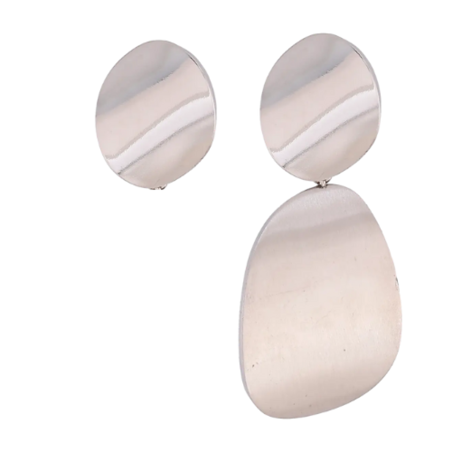 Серьги Xuping TTM Stainless Steel цвет Родий пусеты Декоративные подвески ассиметрия фото №1