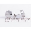 Серьги Xuping TTM Stainless Steel цвет Родий пусеты Квадратные 10х10мм фото №2