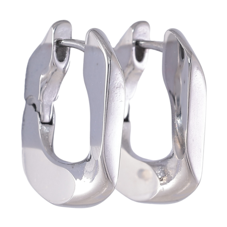 Серьги Xuping TTM Stainless Steel цвет Родий колечки Фигурные фото №23