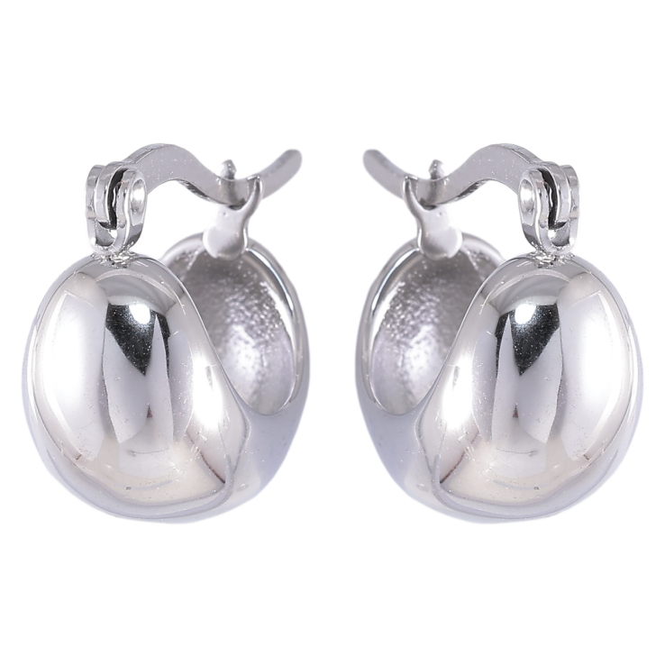 Серьги Xuping TTM Stainless Steel цвет Родий замок-булавка Объемные корзинки фото №11