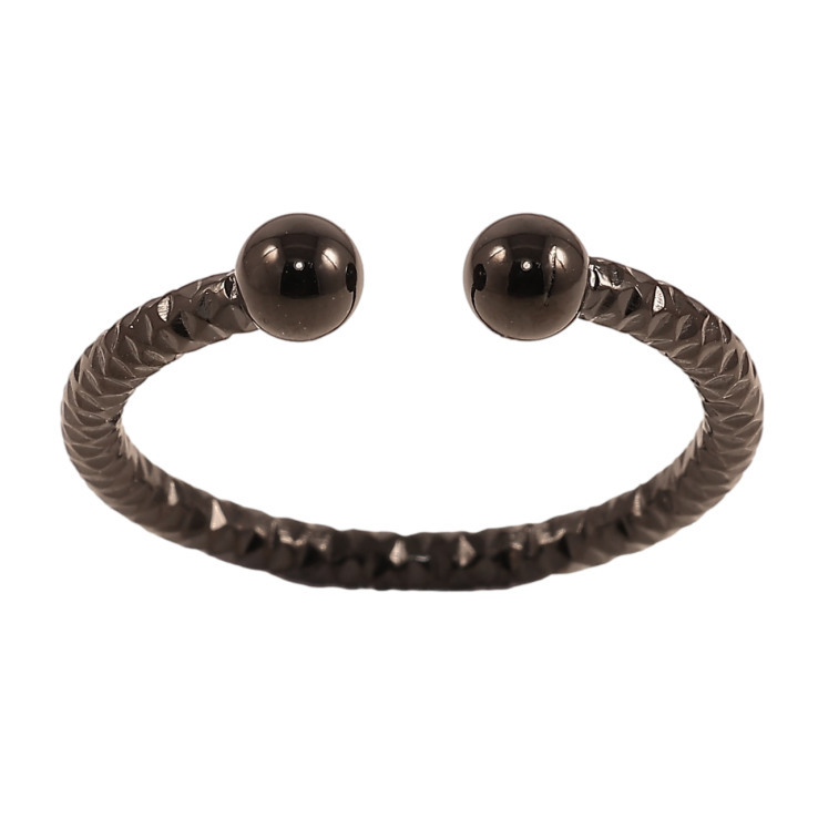 Каблучка Xuping TTM Stainless Steel Колір Black «Візерунок насічками» фото №25