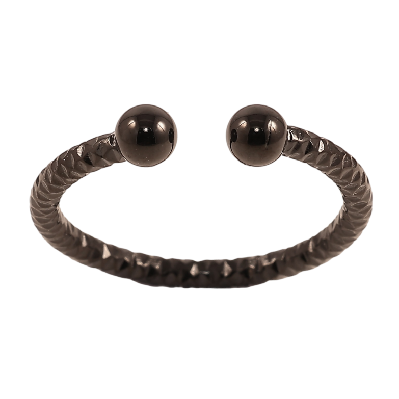 Кольцо Xuping TTM Stainless Steel Цвет Black Узор насечками фото №1