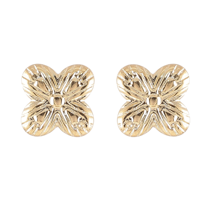 Серьги Xuping TTM Stainless Steel цвет 14K пусеты Декоративные цветочки фото №14