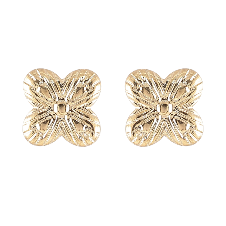 Серьги Xuping TTM Stainless Steel цвет 14K пусеты Декоративные цветочки фото №1