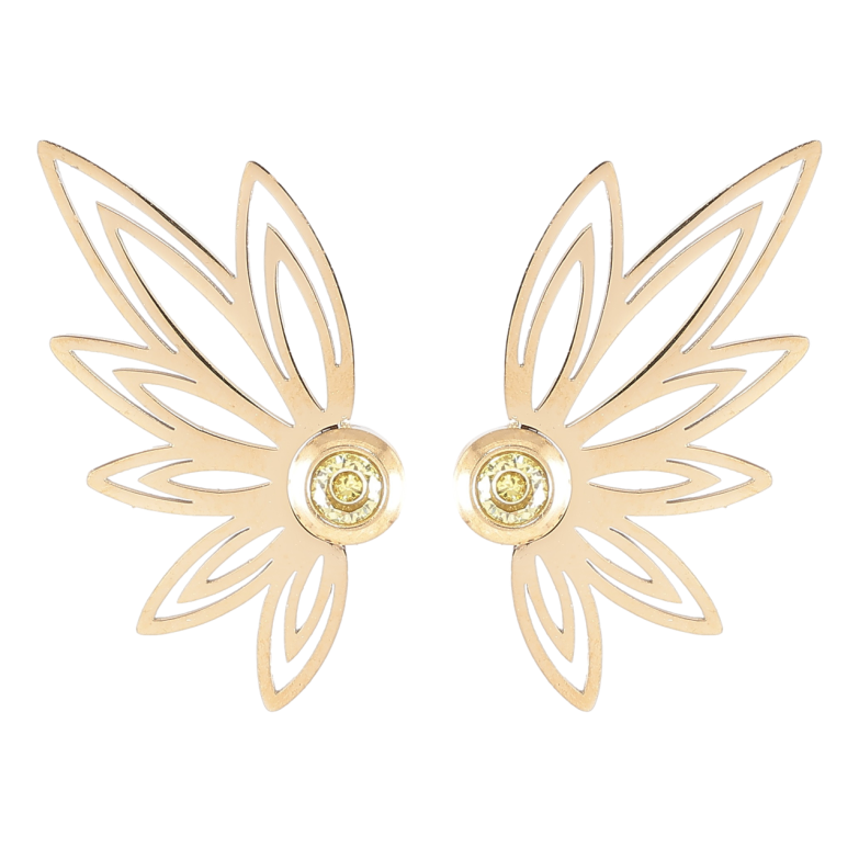 Сережки Xuping TTM Stainless Steel колір 14K пусети «Декоративні з кристалами» фото №8