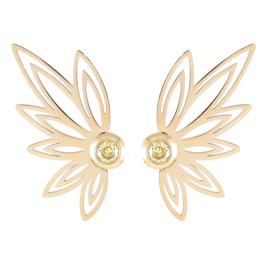 Серьги Xuping TTM Stainless Steel цвет 14K пусеты Декоративные с кристаллами фото №1