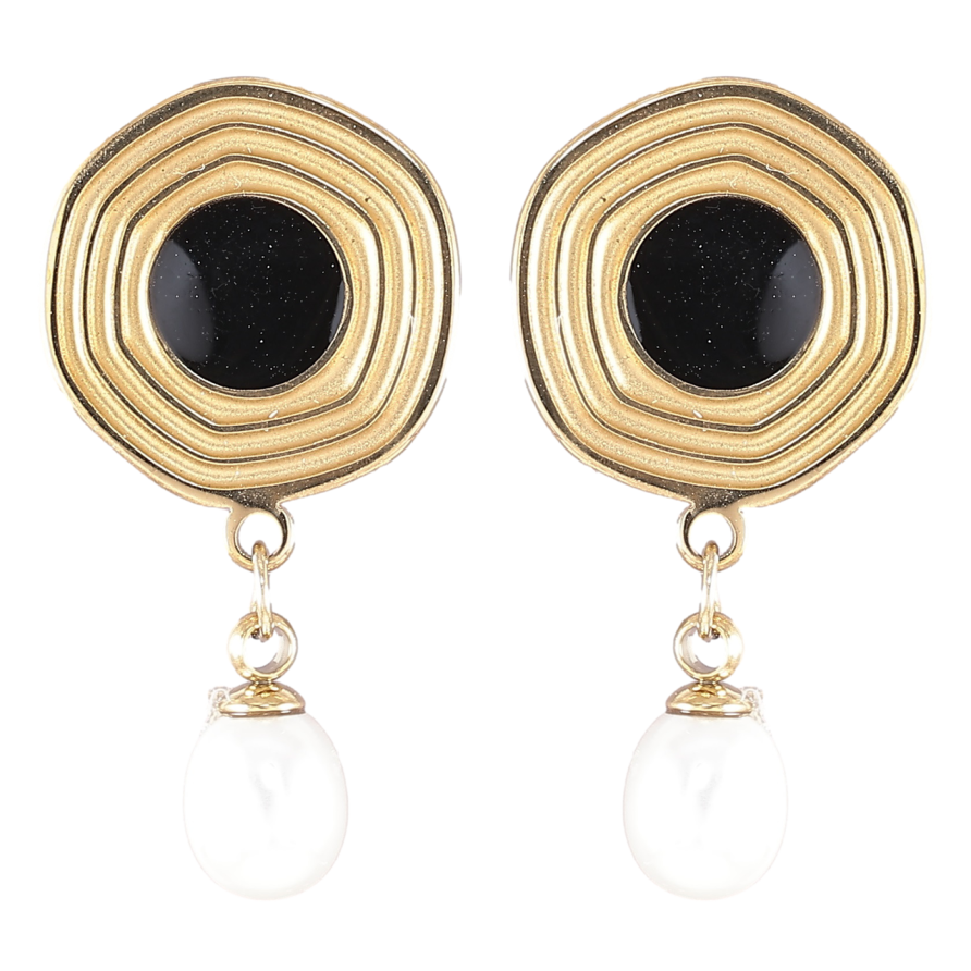 Серьги Xuping TTM Stainless Steel цвет 14K пусеты Декоративные подвески с жемчужинами фото №1