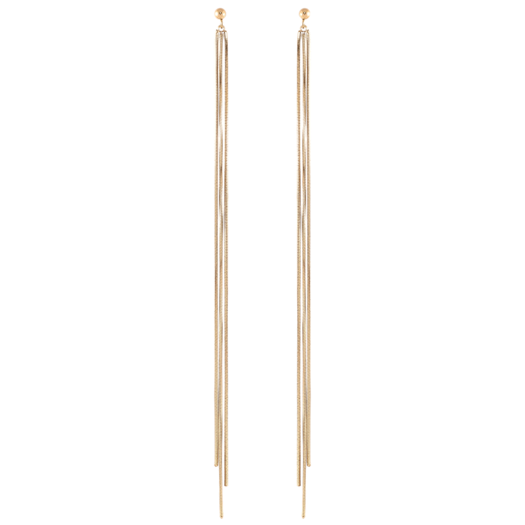 Серьги Xuping TTM Stainless Steel цвет 14K пусеты Длинные подвески из цепочек фото №12