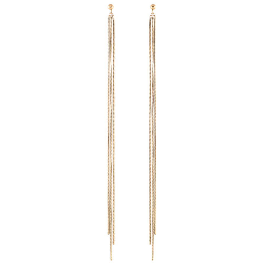 Серьги Xuping TTM Stainless Steel цвет 14K пусеты Длинные подвески из цепочек фото №1