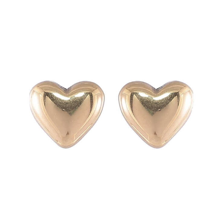 Серьги Xuping TTM Stainless Steel цвет 14K пусеты Сердечки фото №15