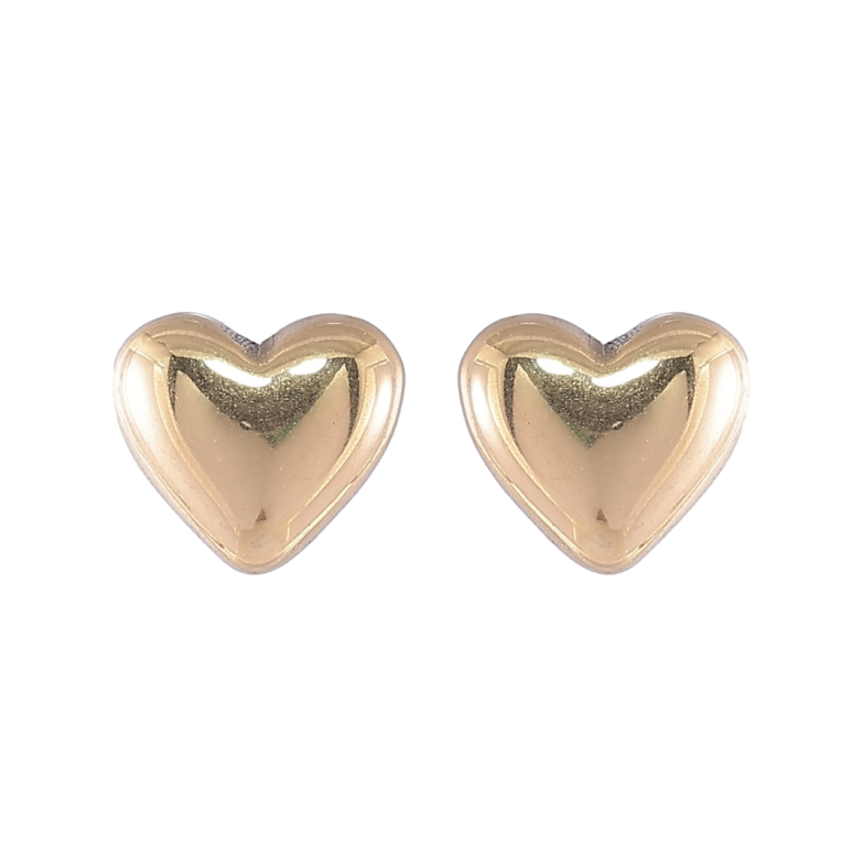 Сережки Xuping TTM Stainless Steel колір 14K пусети «Сердечка» фото №14