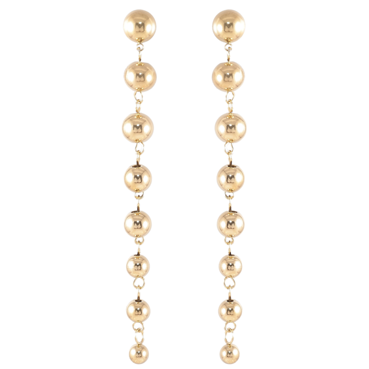 Серьги Xuping TTM Stainless Steel цвет 14K пусеты Подвески из шариков фото №17