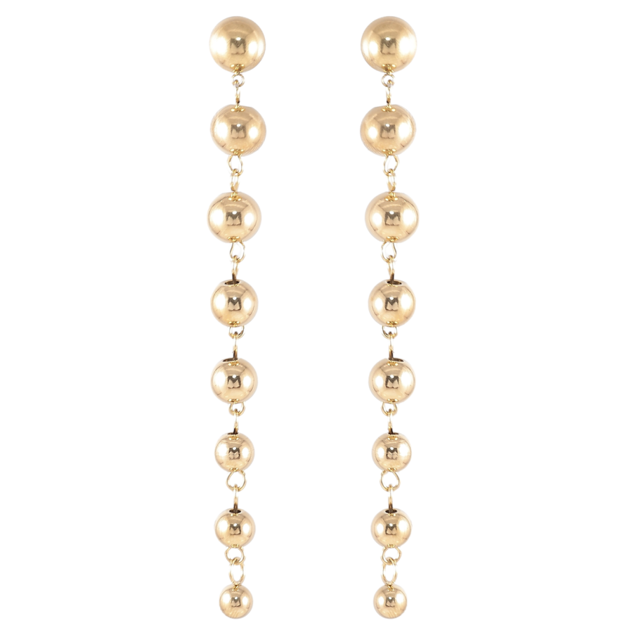 Серьги Xuping TTM Stainless Steel цвет 14K пусеты Подвески из шариков фото №1