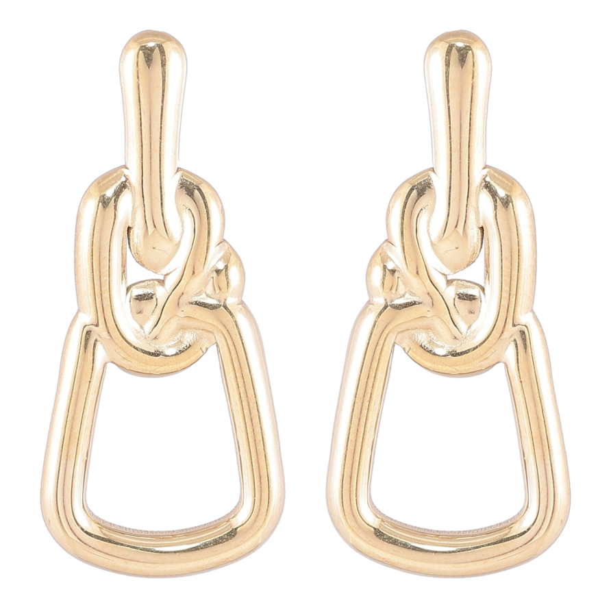 Серьги Xuping TTM Stainless Steel цвет 14K пусеты Декоративный узор фото №1