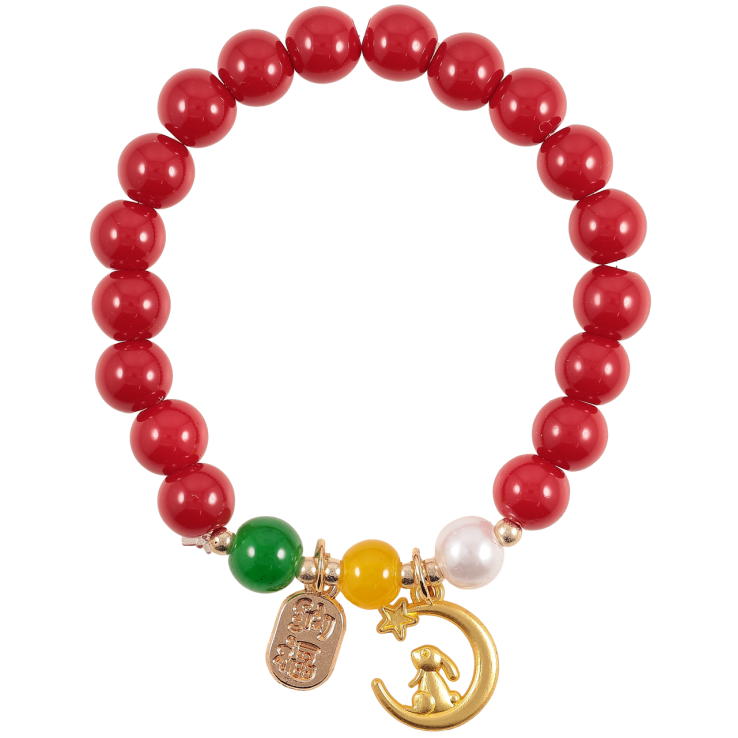 Браслет на гумці скло «Червоні намистини з підвісками, ø 8мм» вільний розмір фото №16 Браслет на гумці скло «Червоні намистини з підвісками, ø 8мм» вільний розмір фото №16