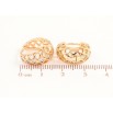Серьги Xuping Позолота 18K колечки Решетчатый узор с вставками циркония фото №2