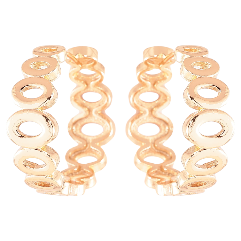 Серьги Xuping Позолота 18K колечки Узор из овалов фото №1