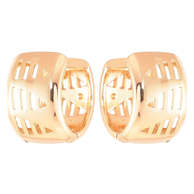 Серьги Xuping Позолота 18K колечки Резной узор с напылением фото №1