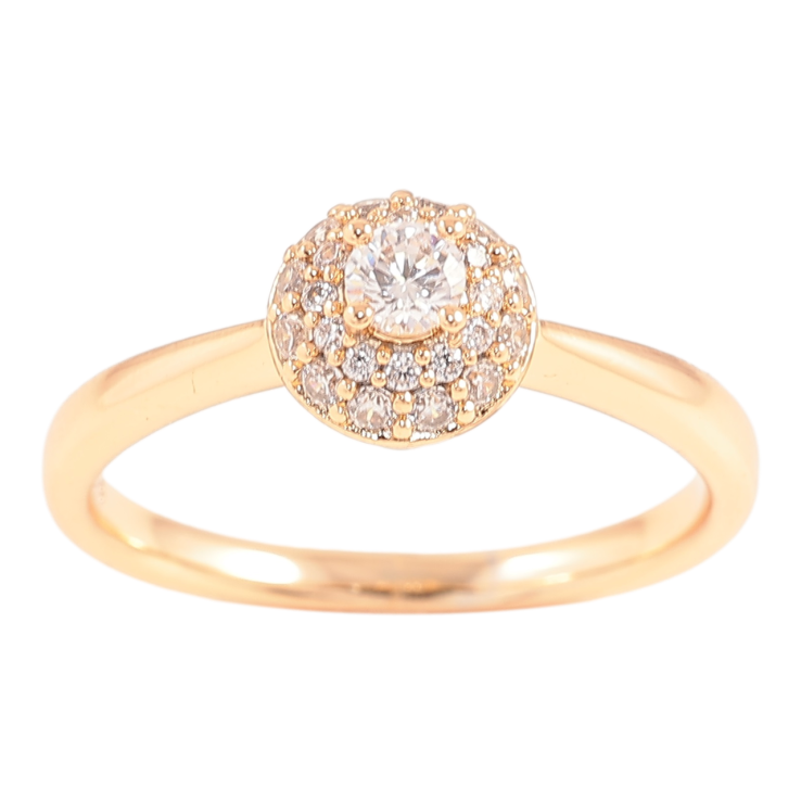 Кольцо Xuping Позолота 18K Инкрустация цирконием фото №25