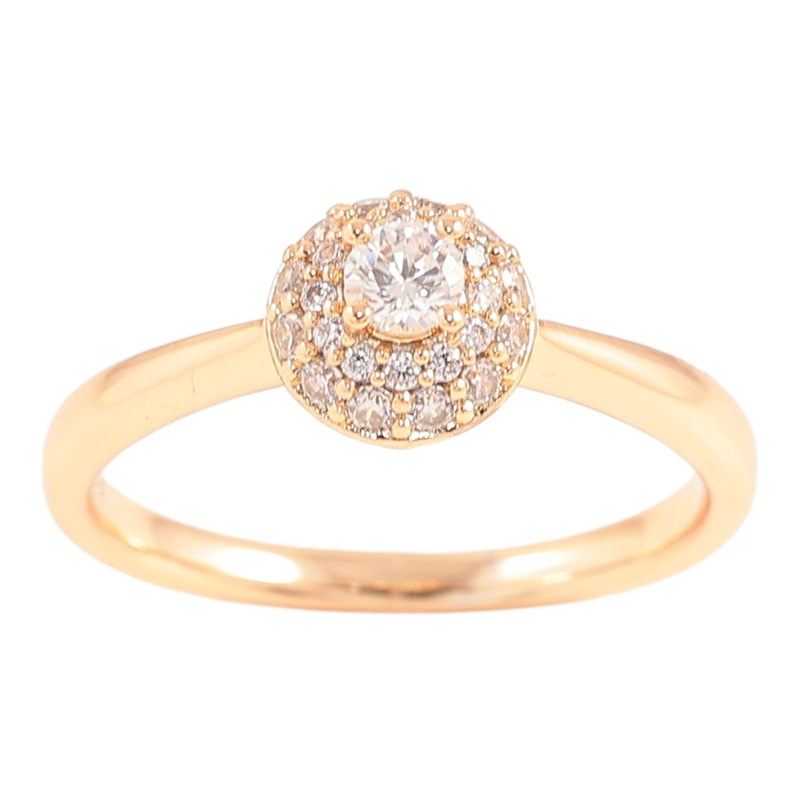 Кольцо Xuping Позолота 18K Инкрустация цирконием фото №1